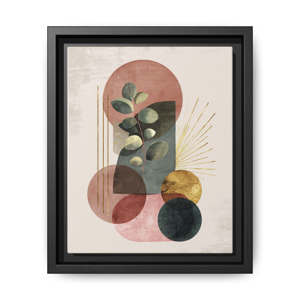 Botanical Geometric Symphony: Eucalyptus Harmony, Metallic Intersections, Modern Earth Tones   |   Custom Orders Accepted