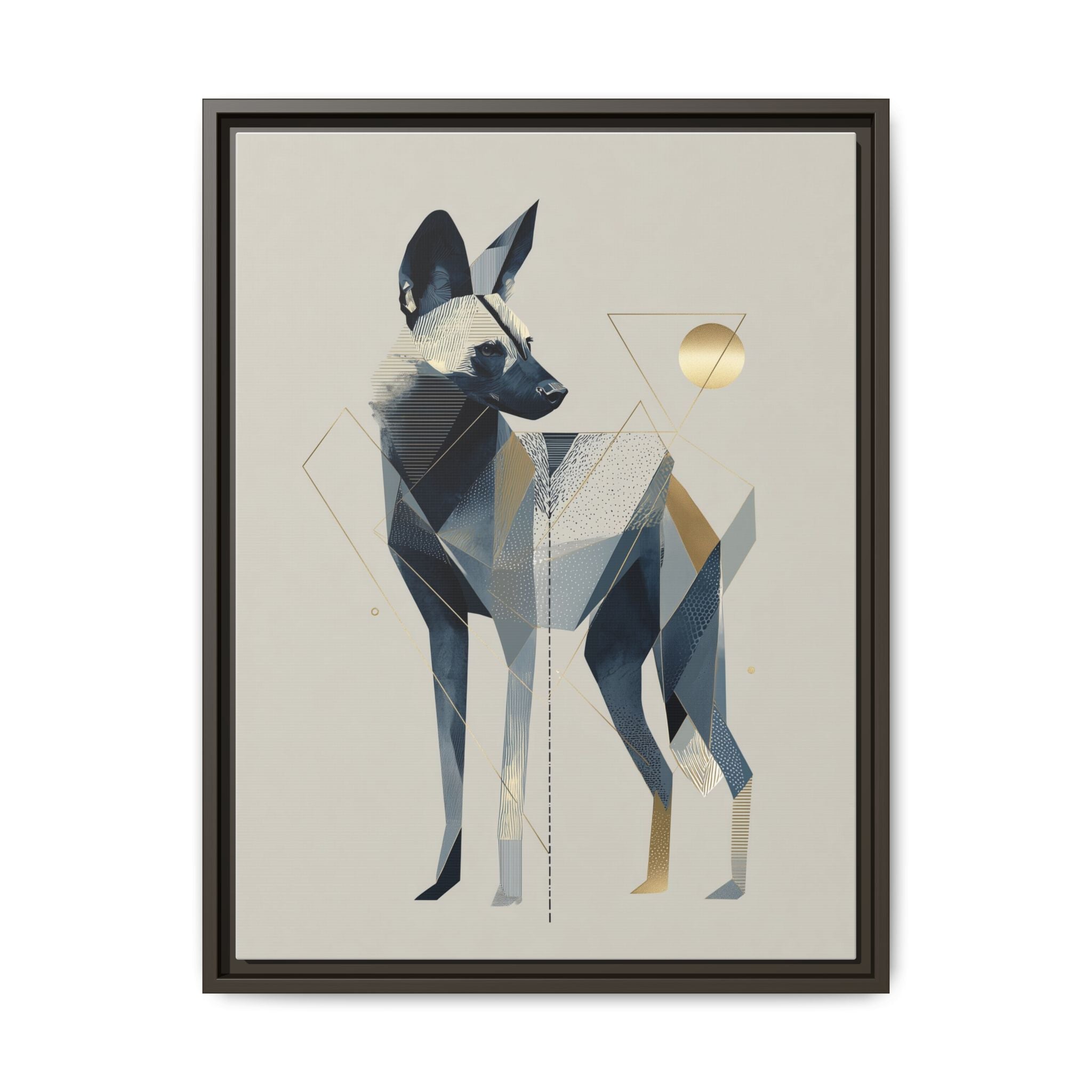 Canine Geometry: Fragmented African Wild Dog Portrait, Modern Graphic Design Study   |  Personalized & Custom Orders Available