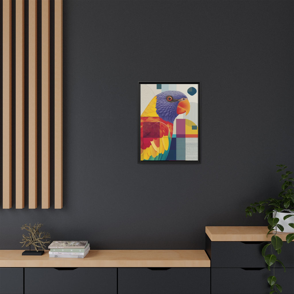 Geometric Parrot: Abstract Wildlife Art, Modern Color Block Design   |  Personalized & Custom Orders Available