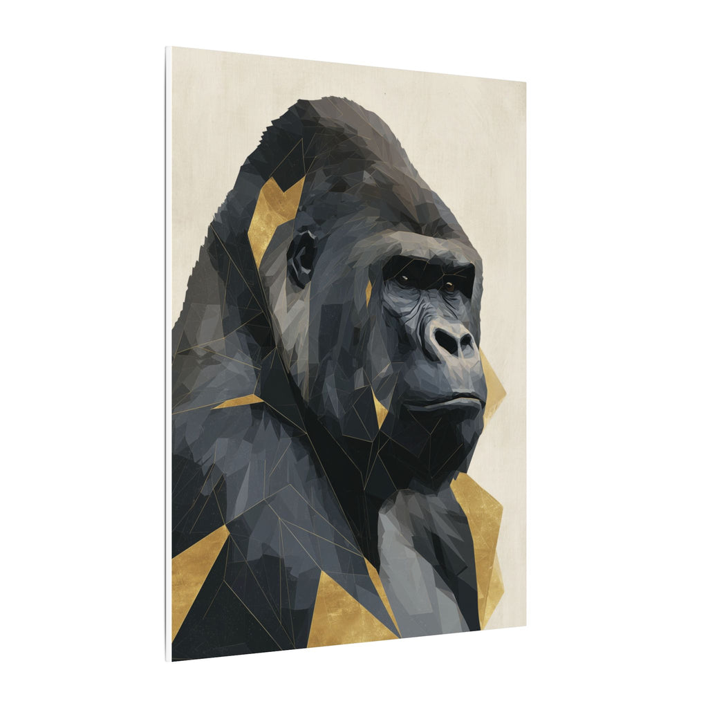 Fractured Primate: Geometric Gorilla Portrait, Low-Poly Animal Art, Modern Wildlife Visualization   |  Personalized & Custom Orders