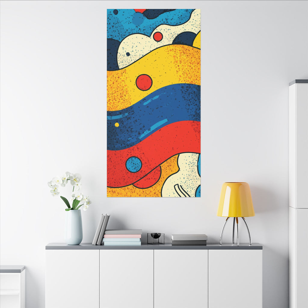 Fluid Dynamics: Retro Abstract Shapes, Mid-Century Modern Motion, Geometric Color Waves   |   Custom Orders Accepted