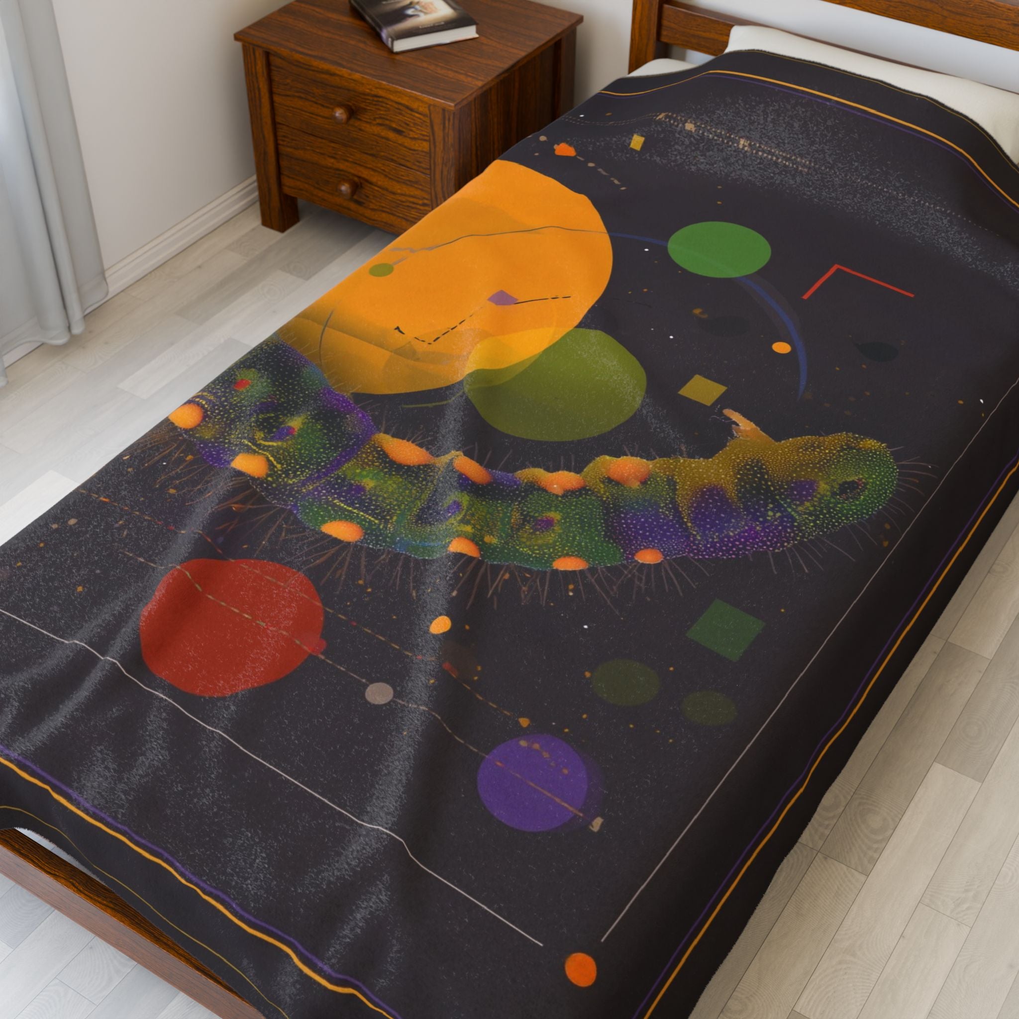 Metamorphosis Cosmic: Geometric Caterpillar Study, Digital Sci-Art Illustration   |    Custom Orders Available