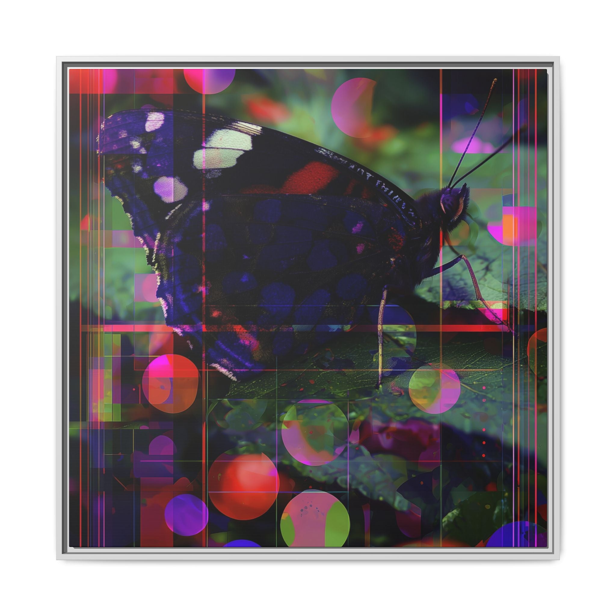 Metamorphic Glitch: Digital Nature Remix, Butterfly Geometric Distortion   |    Custom Orders Available