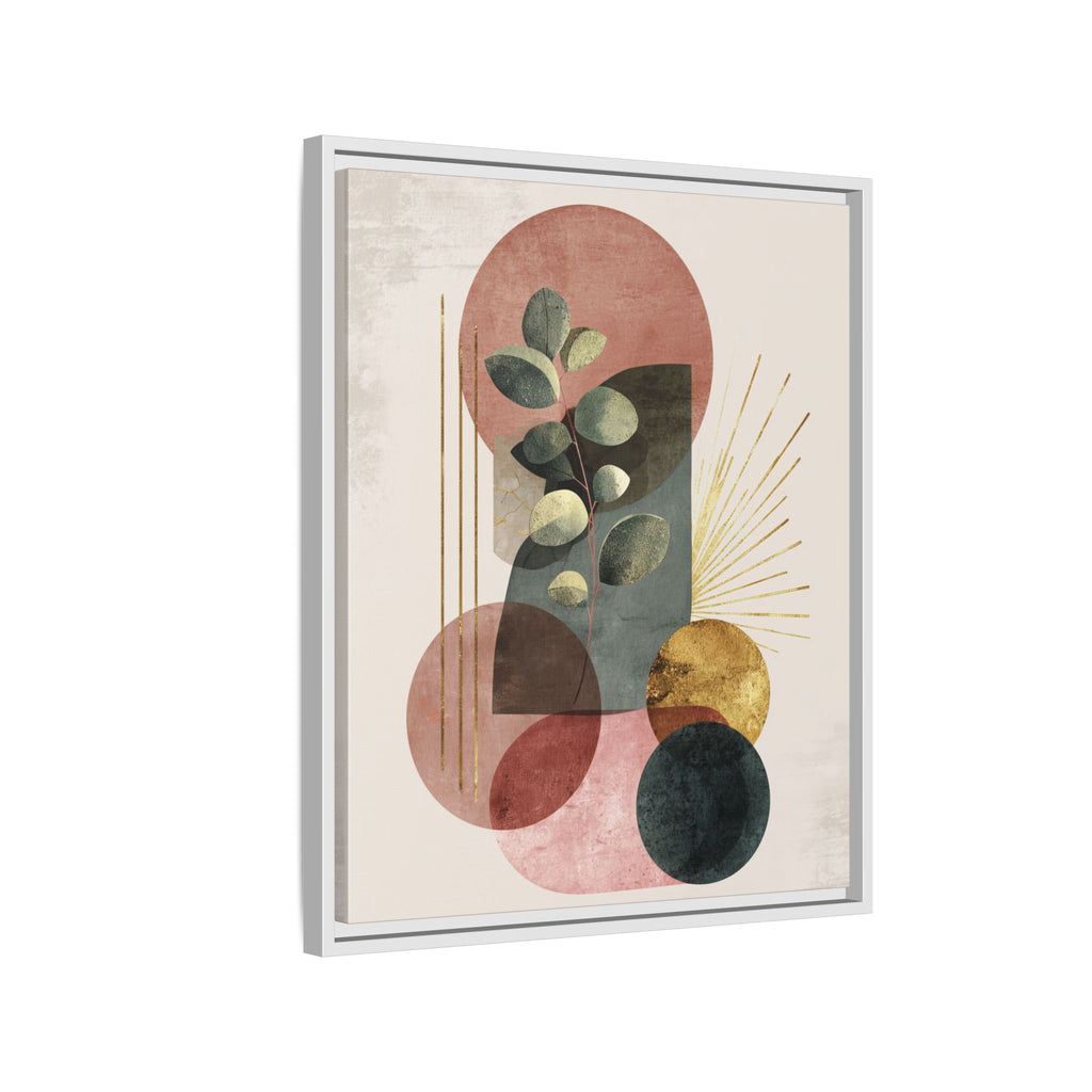 Botanical Geometric Symphony: Eucalyptus Harmony, Metallic Intersections, Modern Earth Tones   |   Custom Orders Accepted