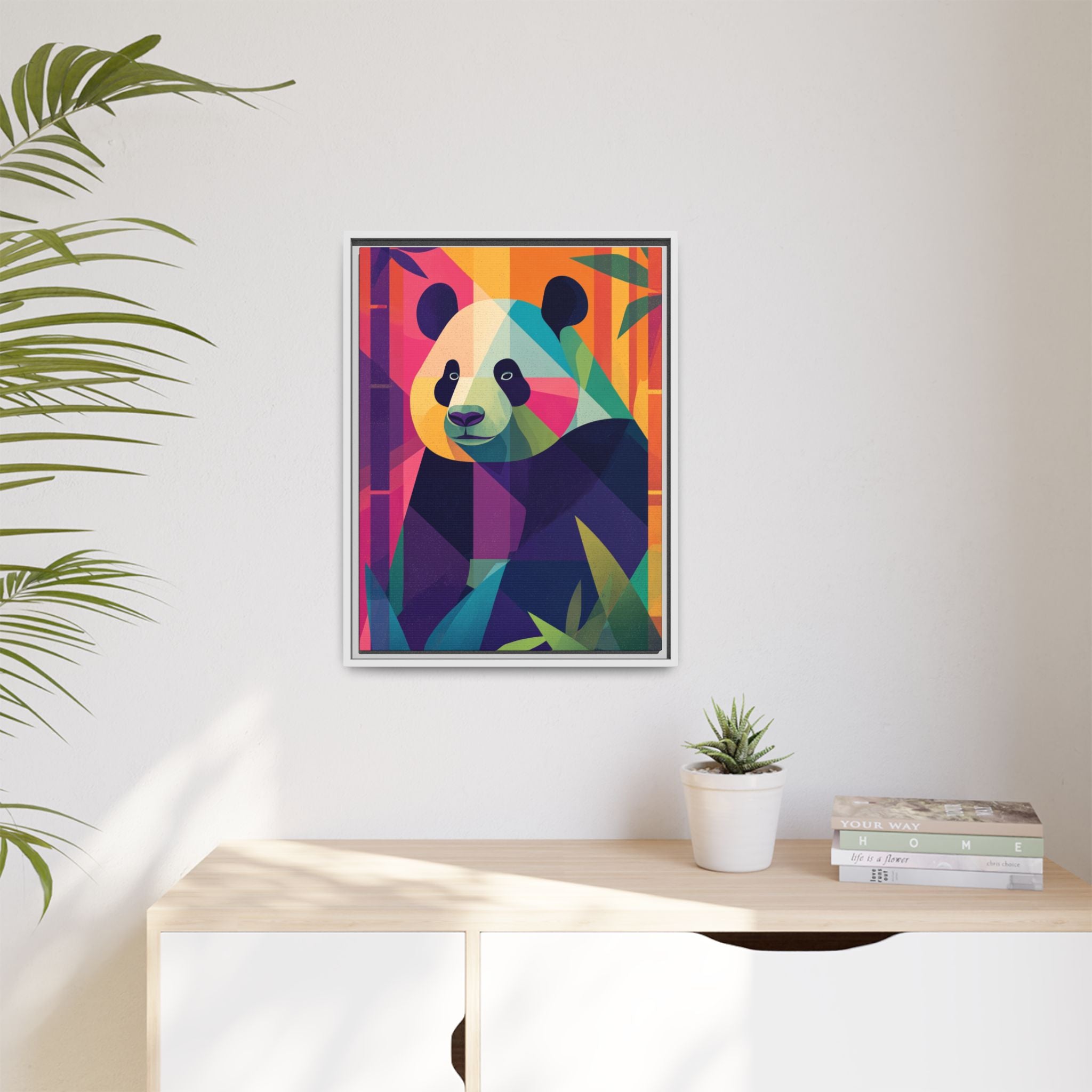 Geometric Panda: Mosaic Wildlife Portrait, Digital Polygonal Art   |  Personalized & Custom Orders Available