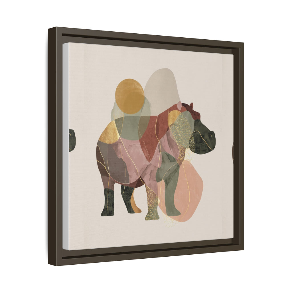 Geometric Hippo: Abstract Animal Art, Modern Watercolor Shapes   |  Personalized & Custom Orders Available