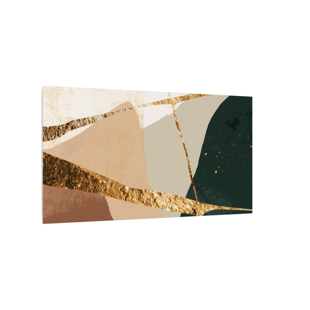 Canvas Print, Abstract Earthy Gold Wall Art, Modern Designer Home Decor, Stretched Matte Canvas; Thick, Multi-Size, Office Decor