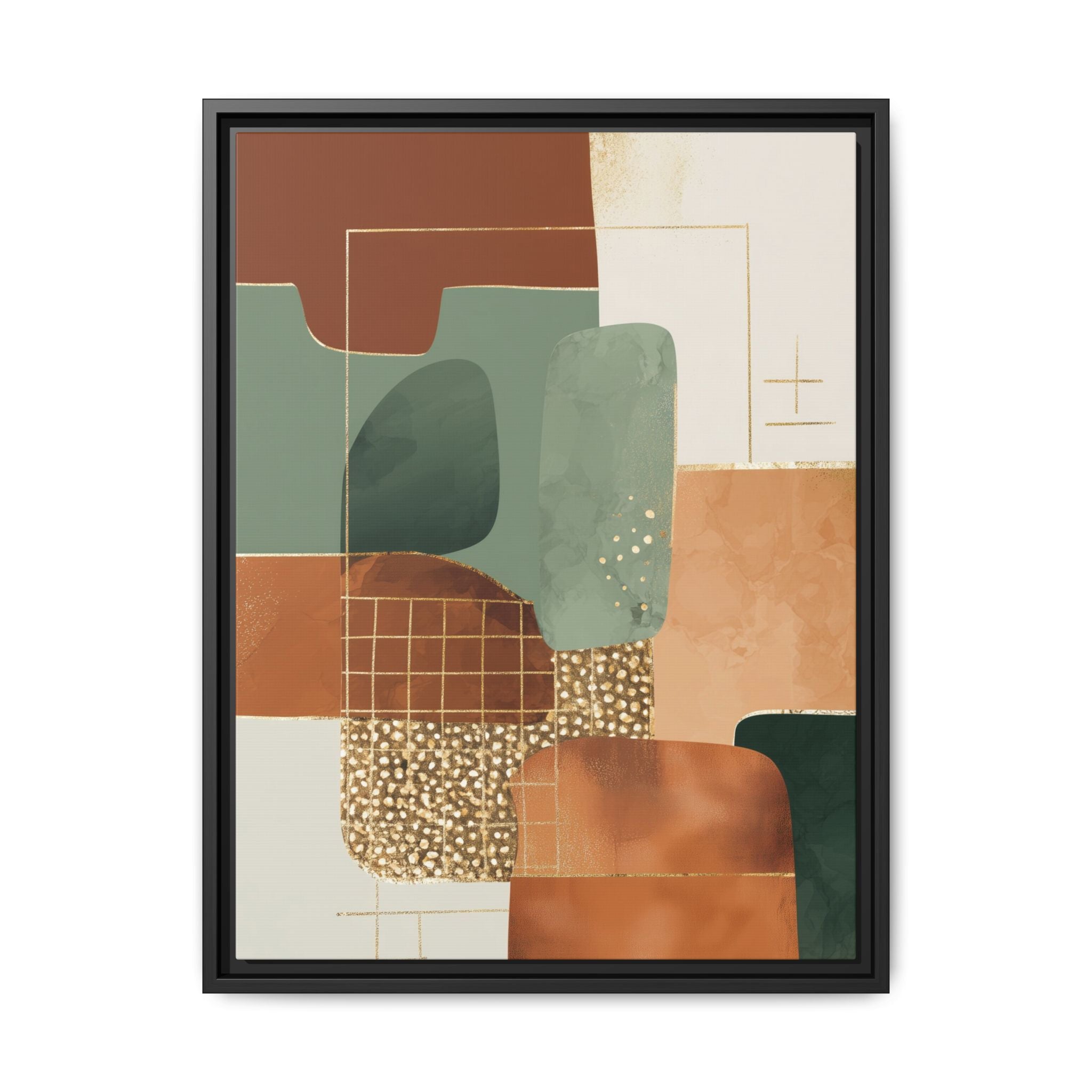 Geometric Harmony: Abstract Minimalist Art, Mid-Century Modern Design, Organic Shapes Composition   |   Custom Orders Accepted