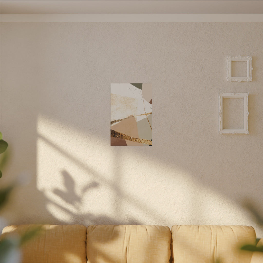 Canvas Print, Abstract Earthy Gold Wall Art, Modern Designer Home Decor, Stretched Matte Canvas; Thick, Multi-Size, Office Decor