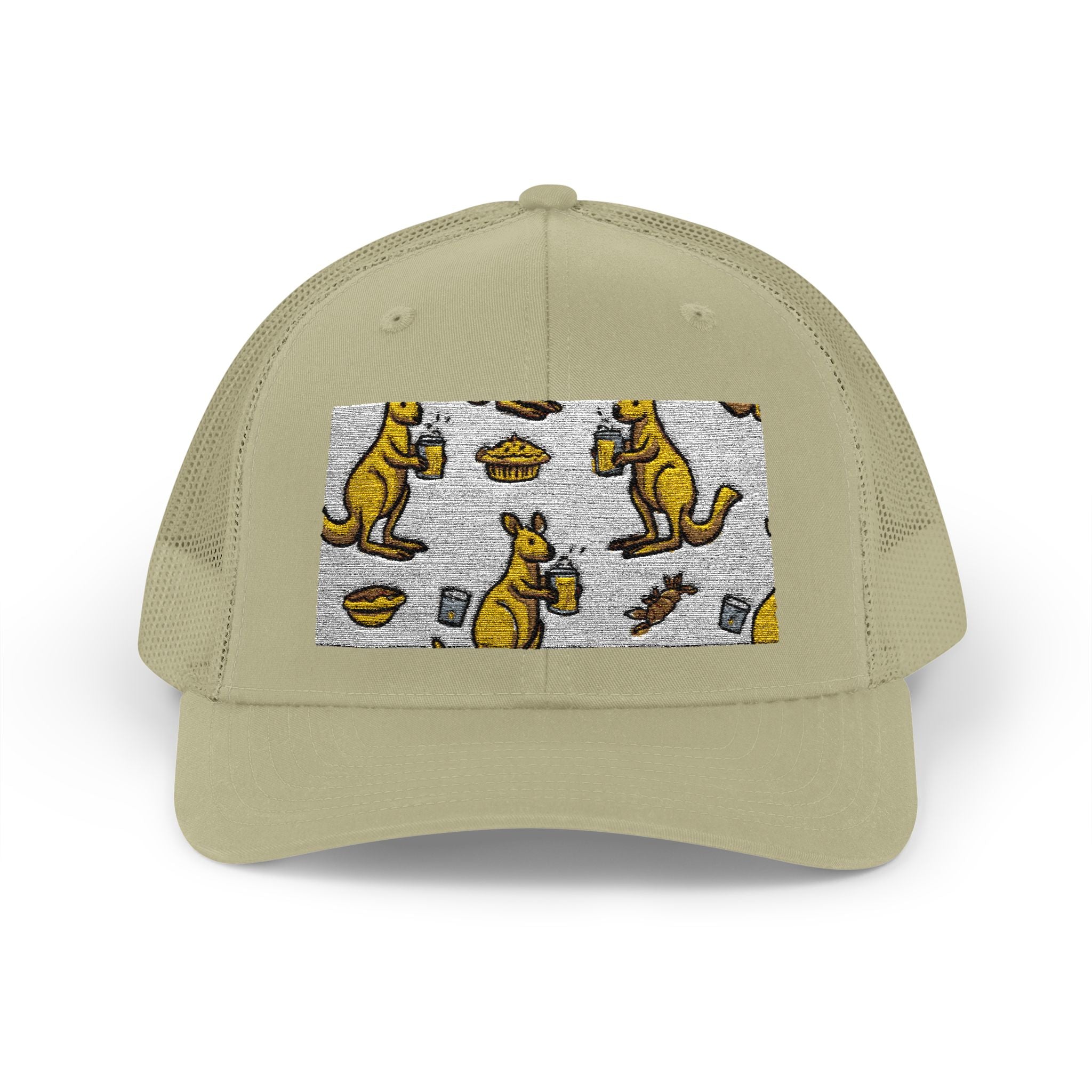 Kangaroo Pattern Snapback Cap, Fun Trucker Hat, Casual Summer Accessory, Gift for Animal Lovers, Unique Outdoor Wear