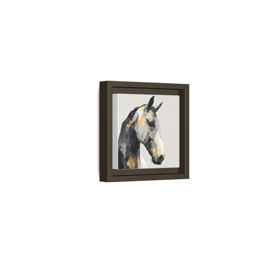 Equine Geometrica: Contemporary Cubist Horse, Metallic Abstract Portrait   |  Personalized & Custom Orders Available