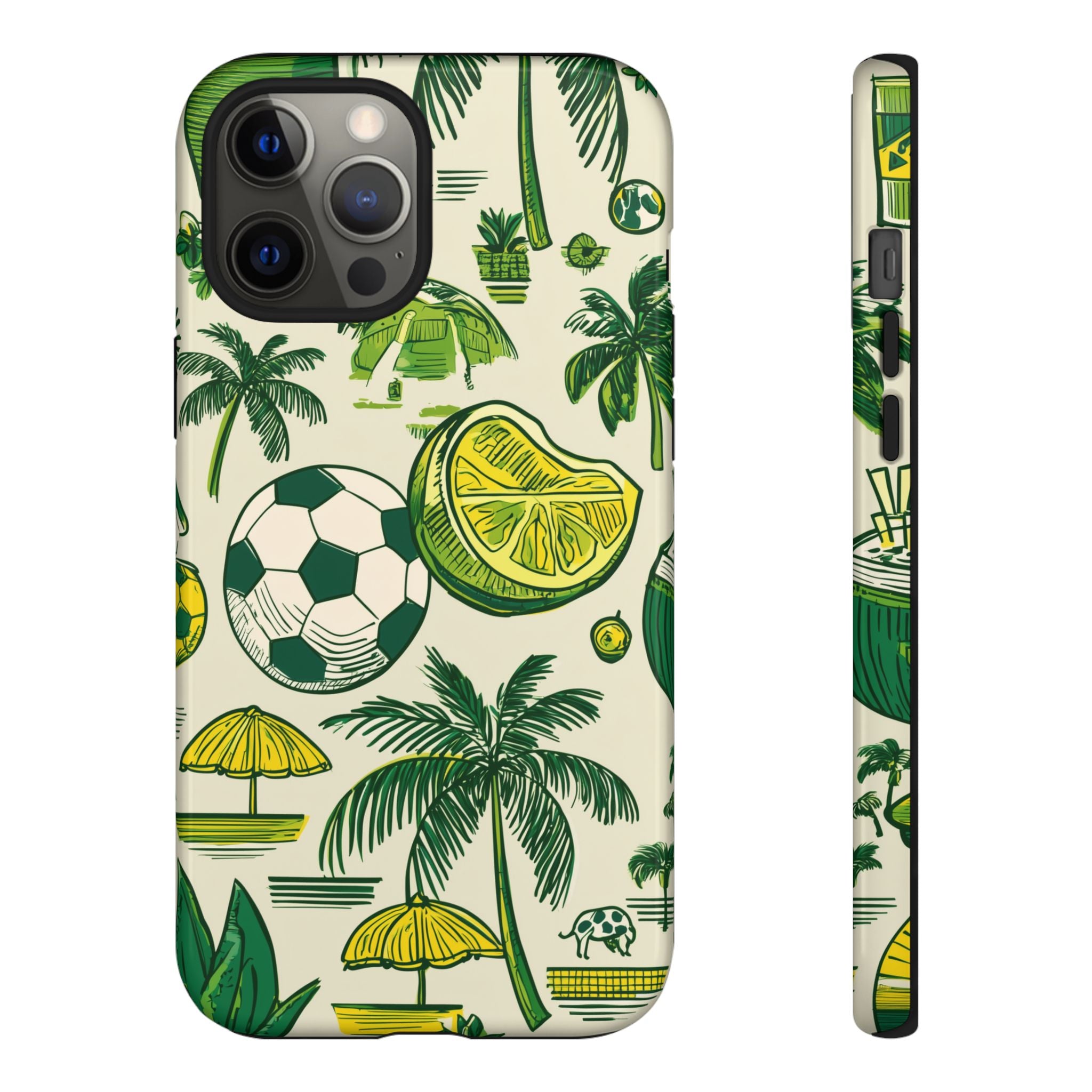 Summer Tough Cases: Sporty Tropical Phone Case, Fun Beach Vibe Phone Accessory, Summer Travel Gift, Colorful Phone Cover, Casual Style Tech