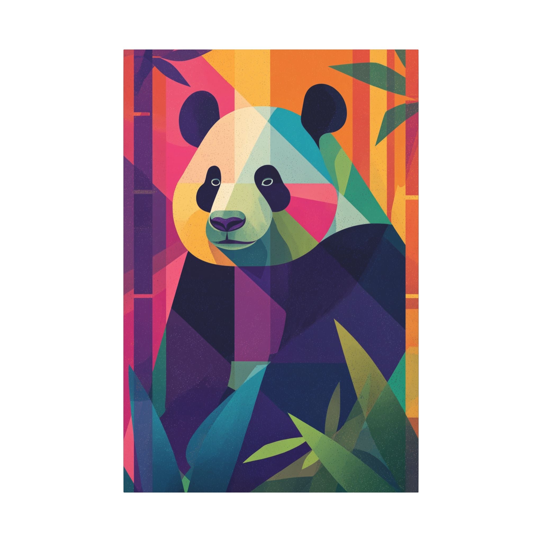 Fragmented Panda: Geometric Wildlife Art, Polygonal Design Illustration, Contemporary Color Mosaic   |  Personalized & Custom Orders