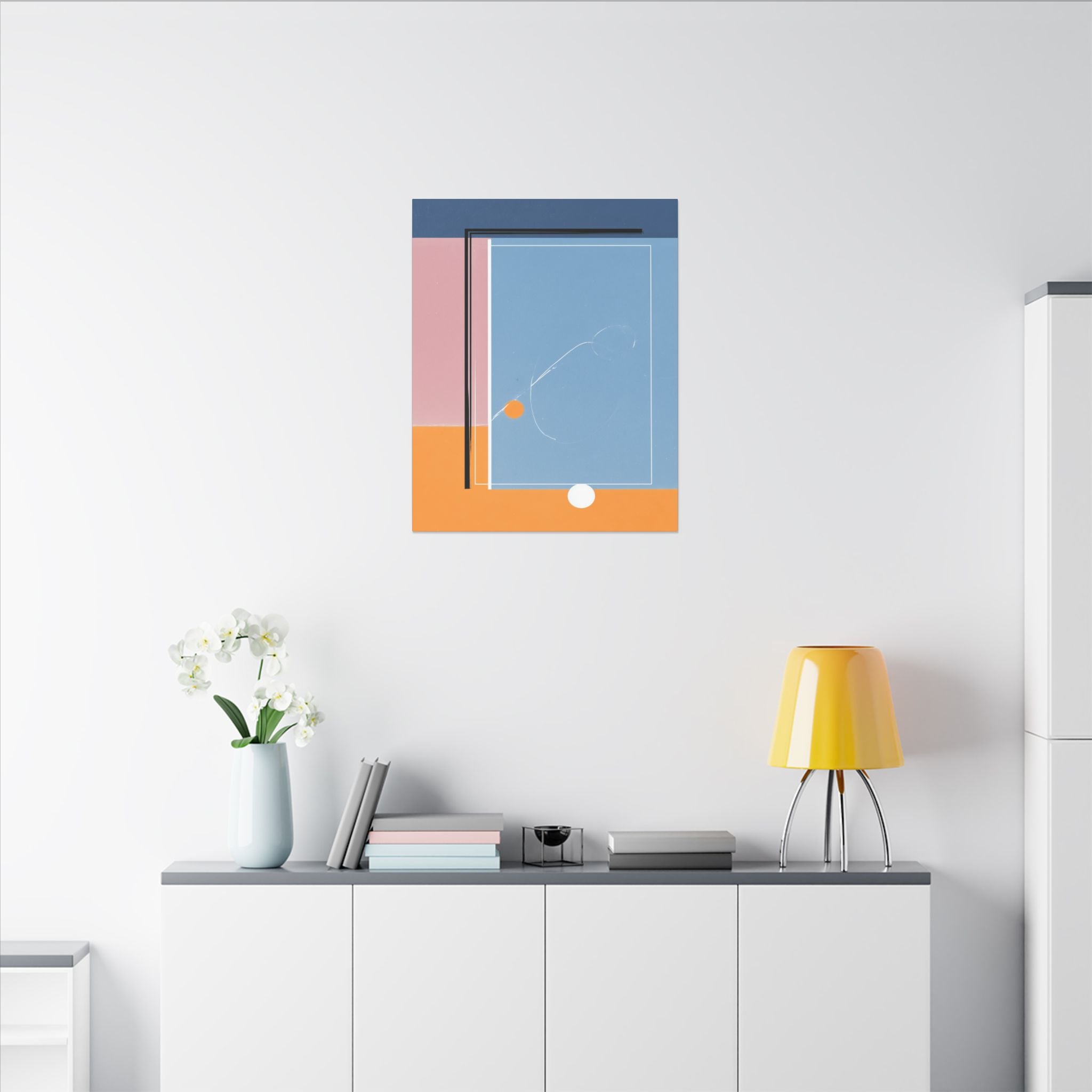 Geometric Harmony: Abstract Minimalist Composition, Modernist Color Fields, Constructivist Design Principles   |   Custom Orders Accepted
