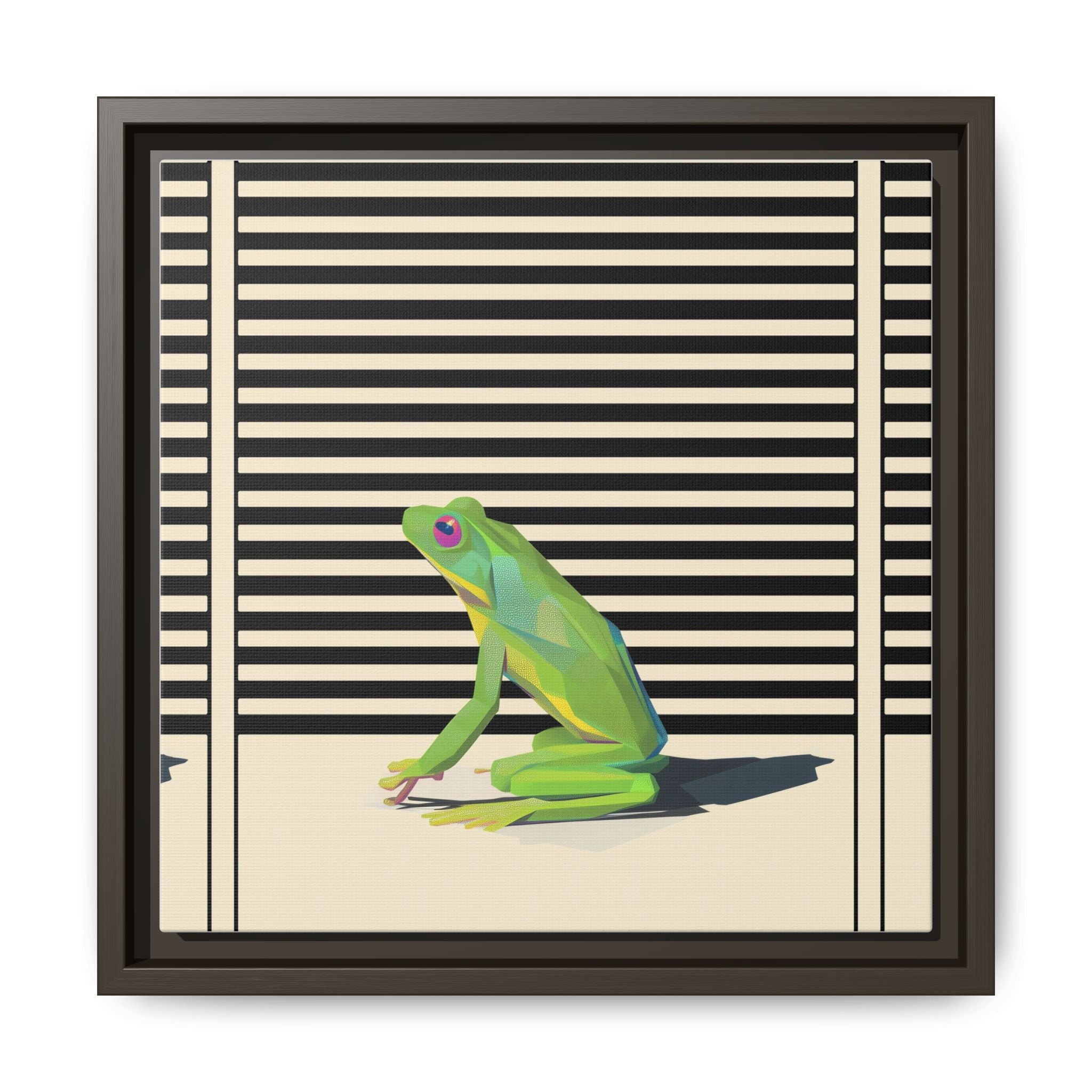 Geometric Frog Persona: Modern Wildlife Illustration, Vibrant Graphic Design   |  Personalized & Custom Orders Available
