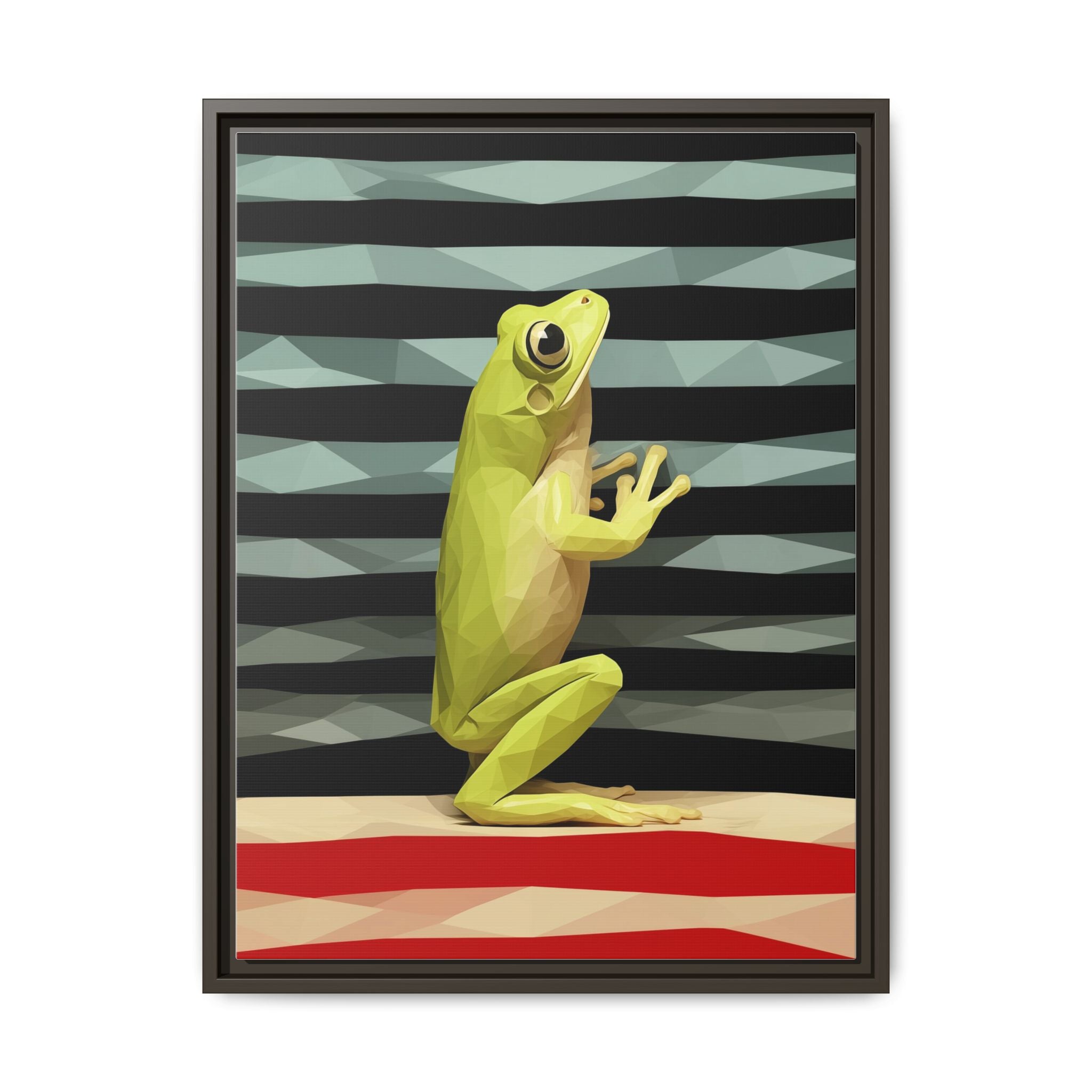Geometric Frog Ascendant: Low-Poly Digital Amphibian, Architectural Nature Art   |    Custom Orders Available