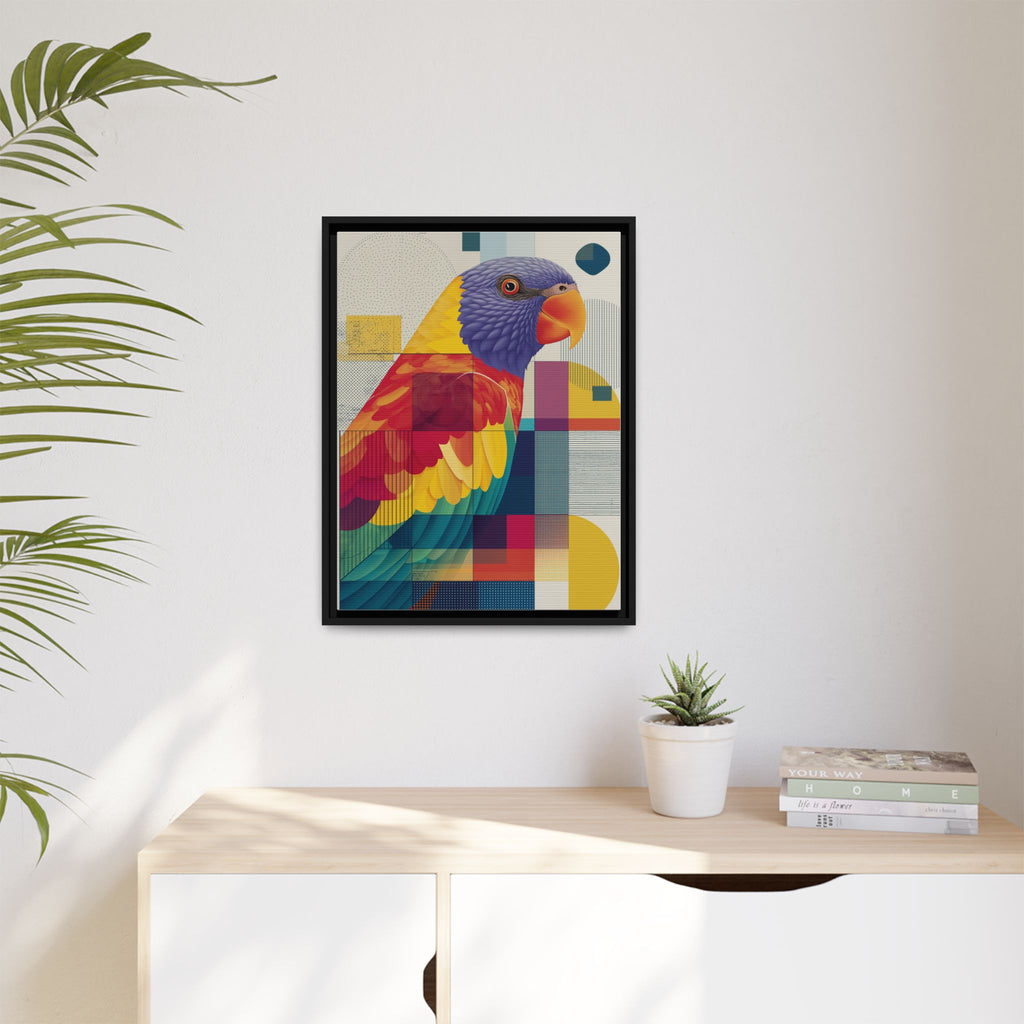 Prismatic Parrot: Geometric Deconstruction, Modern Abstract Art   |    Custom Orders Available