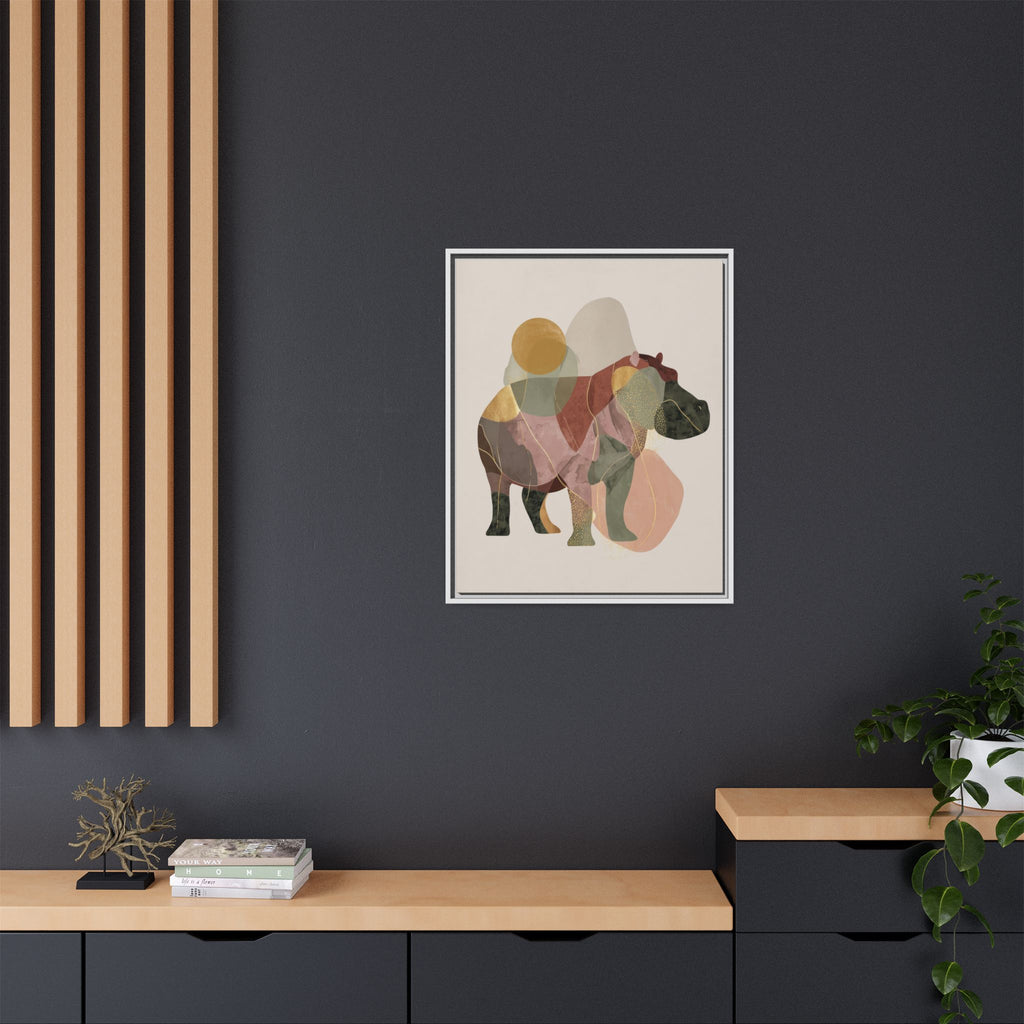 Geometric Harmony: Abstract Hippo Silhouette, Modern Minimalist Animal Art   |    Custom Orders Available