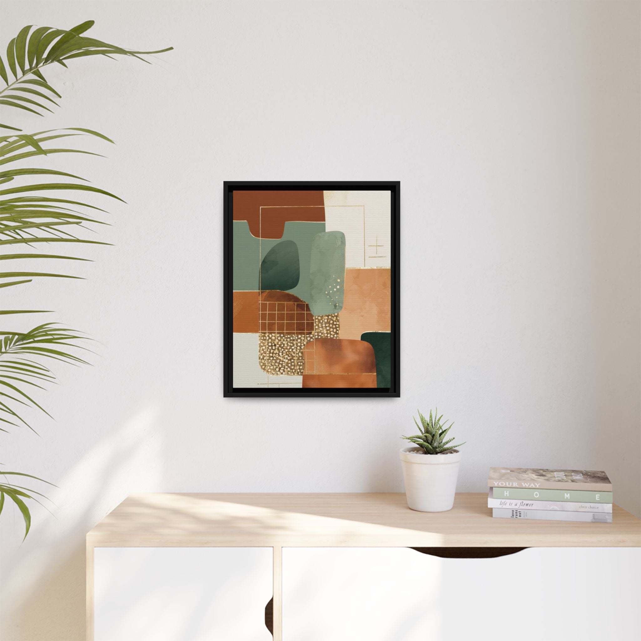 Geometric Harmony: Abstract Minimalist Art, Mid-Century Modern Design, Organic Shapes Composition   |   Custom Orders Accepted