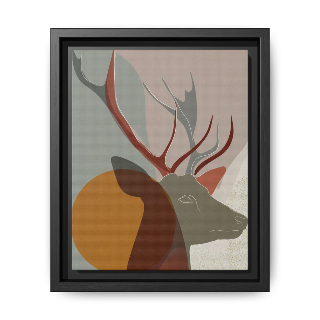 Rustic Reverie Framed Print : Minimalist Deer Profile, Contemporary Graphic Art Print   |  Personalized & Custom Orders Available