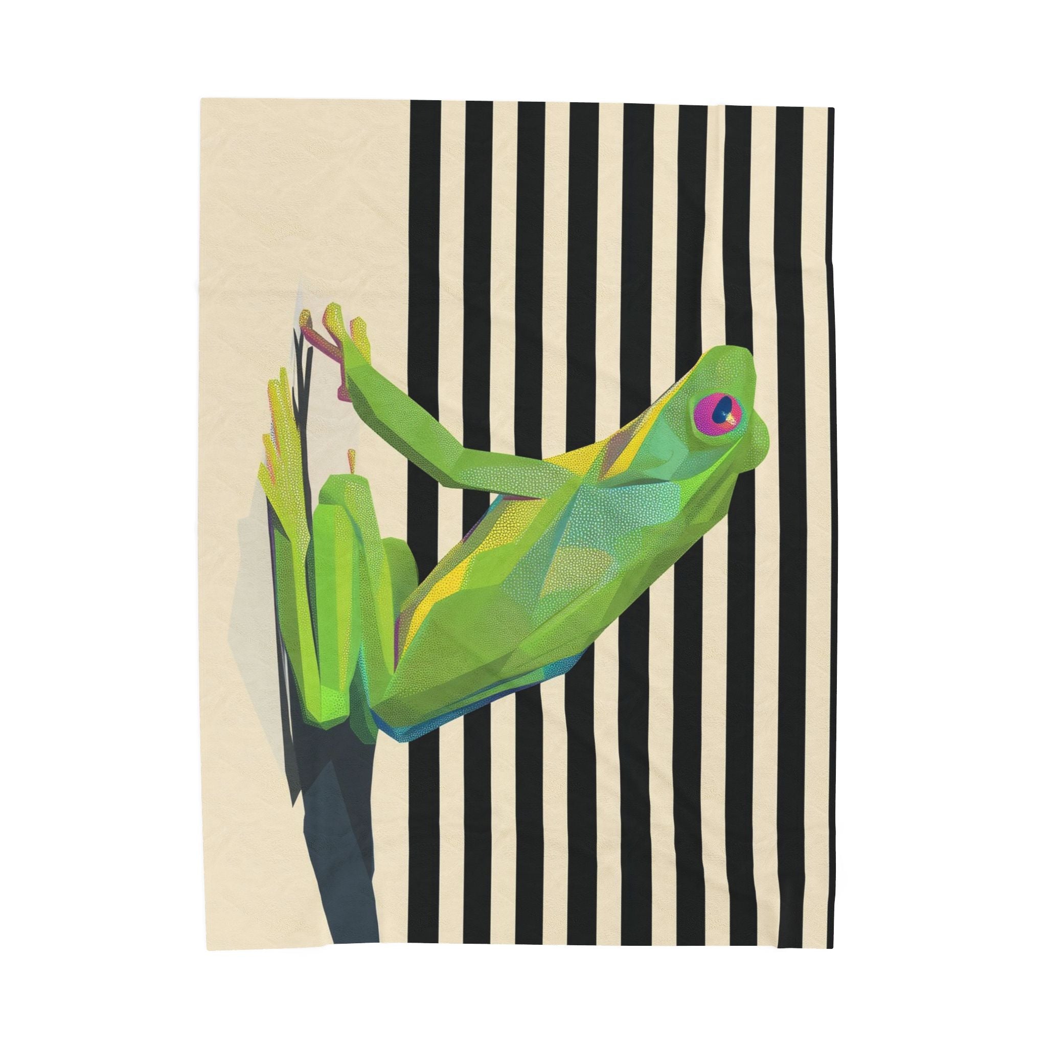 Emerald Amphibian: Gradient Frog Illustration, Modern Graphic Art   |    Custom Orders Available