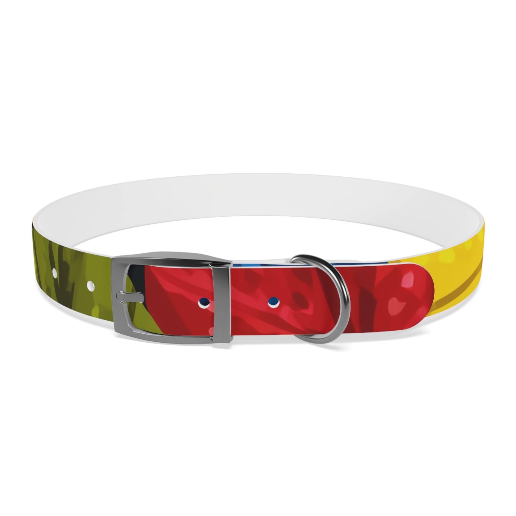 Colorful Colombian Abstract Dog Collar — Vibrant Ethnic Pattern Pet Collar