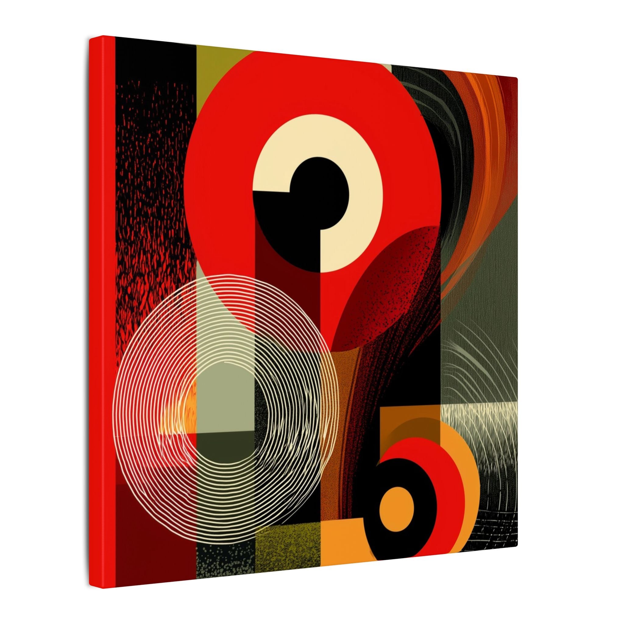 Geometric Convergence: Mid-Century Modern Abstract, Constructivist Design Principles, Bold Chromatic Composition   |   Custom Orders