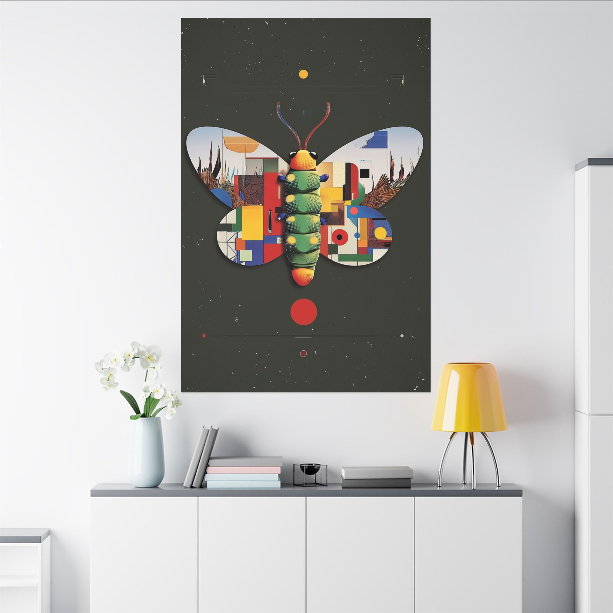 Geometric Metamorphosis: Digital Butterfly Design, Bauhaus-Inspired Modernist Art   |    Custom Orders Available