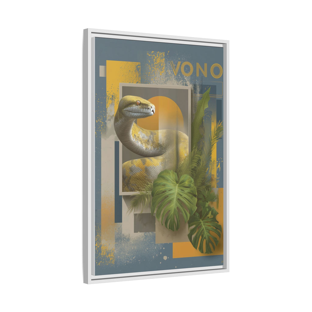 Serpent of Geometric Dimensions: Tropical Vono Design, Abstract Wildlife Art   |  Personalized & Custom Orders Available