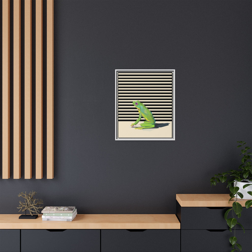 Geometric Frog Persona: Modern Wildlife Illustration, Vibrant Graphic Design   |  Personalized & Custom Orders Available