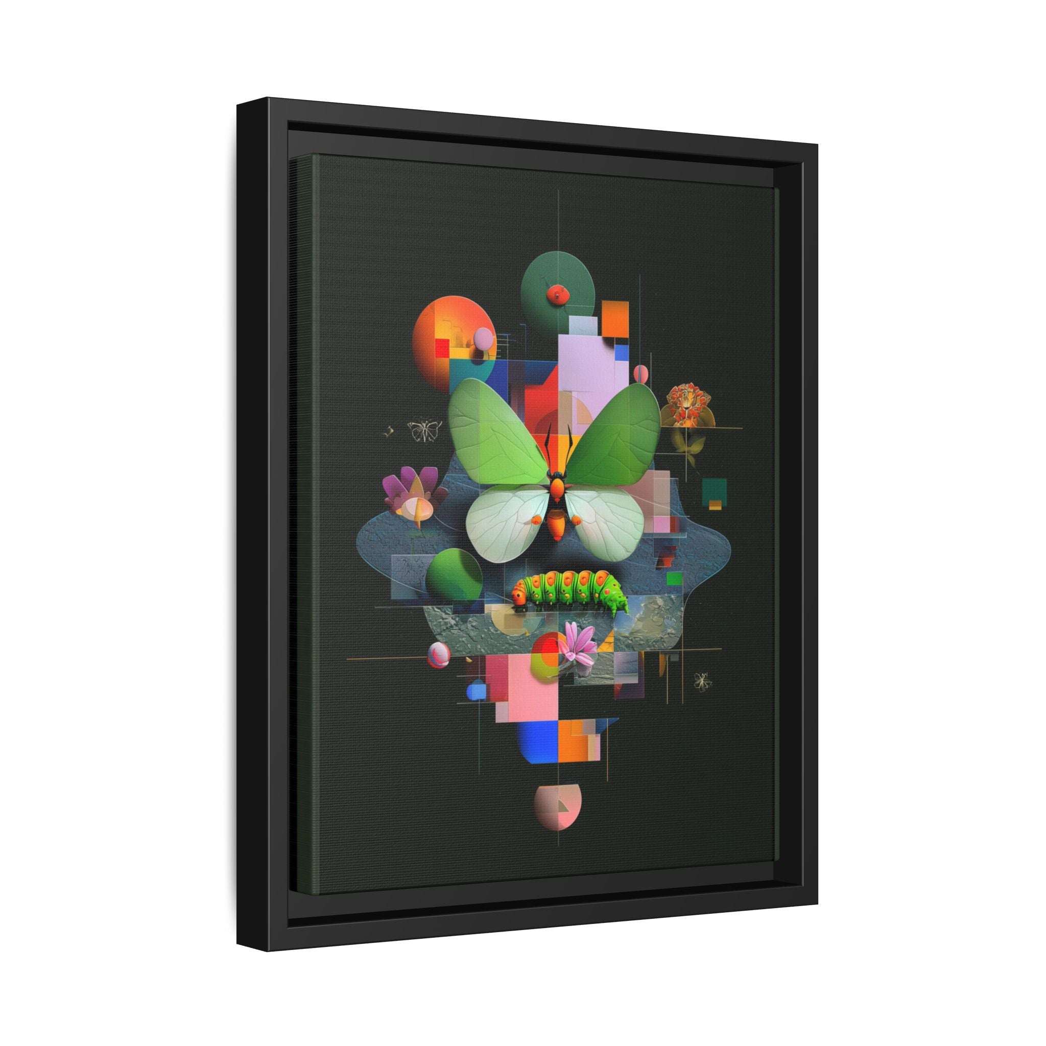 Metamorphosis Geometry Framed Print : Digital Nature Synthesis, Butterfly Abstraction   |  Personalized & Custom Orders Available