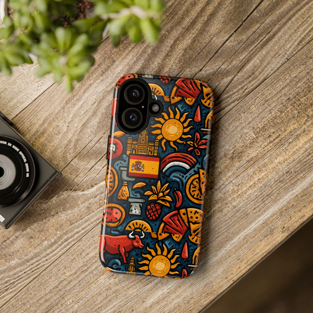 Vibrant Spanish Phone Case featuring Spanish Culture | Tough Cases | Travel Gift, Art Lover's Accessory, Colorful Cover, Unique Design