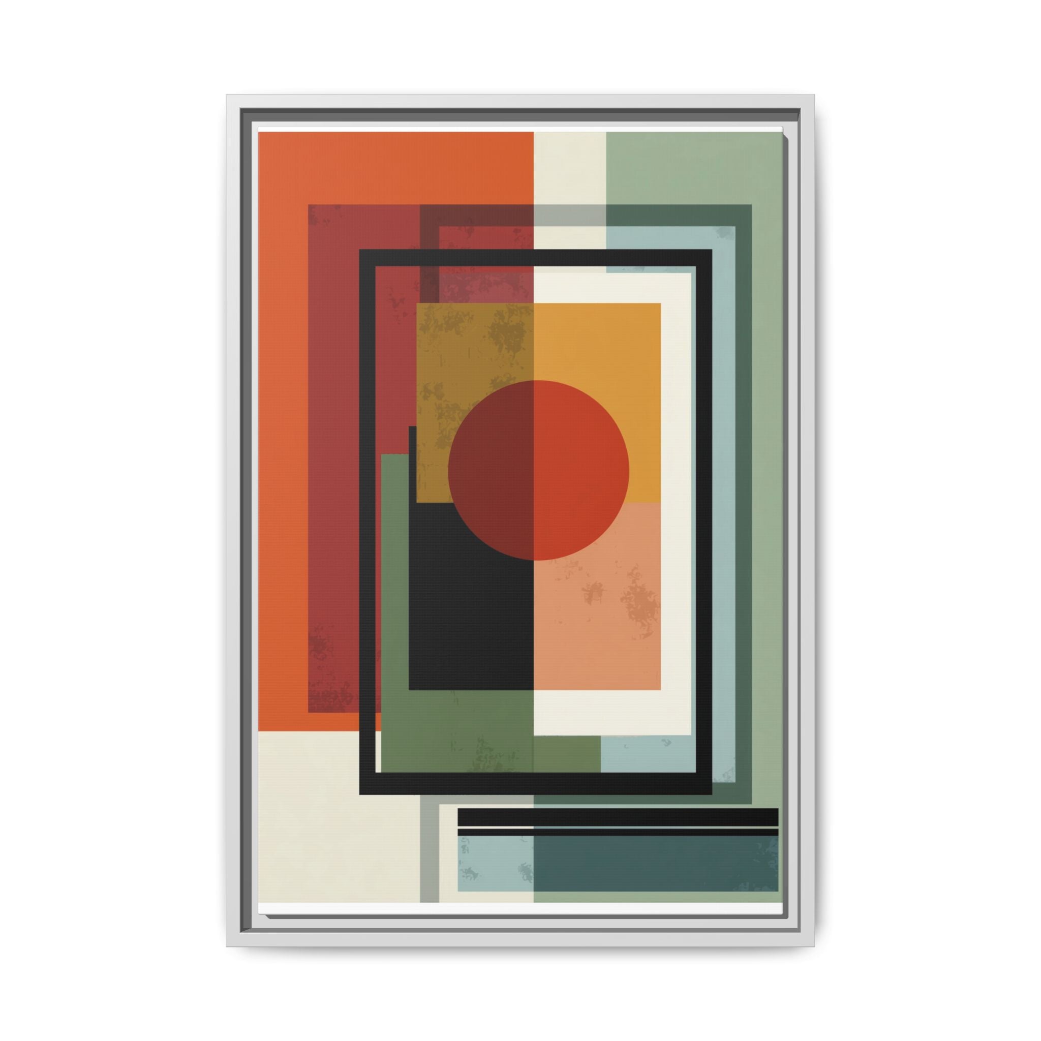 Geometric Harmonies: Mid-Century Modern Composition, Constructivist Inspiration, Abstract Rectangular Interplay   |   Custom Orders Accepted
