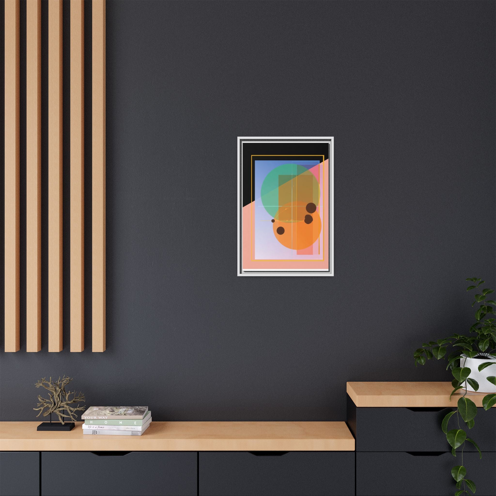 Geometric Harmony: Abstract Composition, Overlapping Shapes, Precision Design   |   Custom Orders Accepted