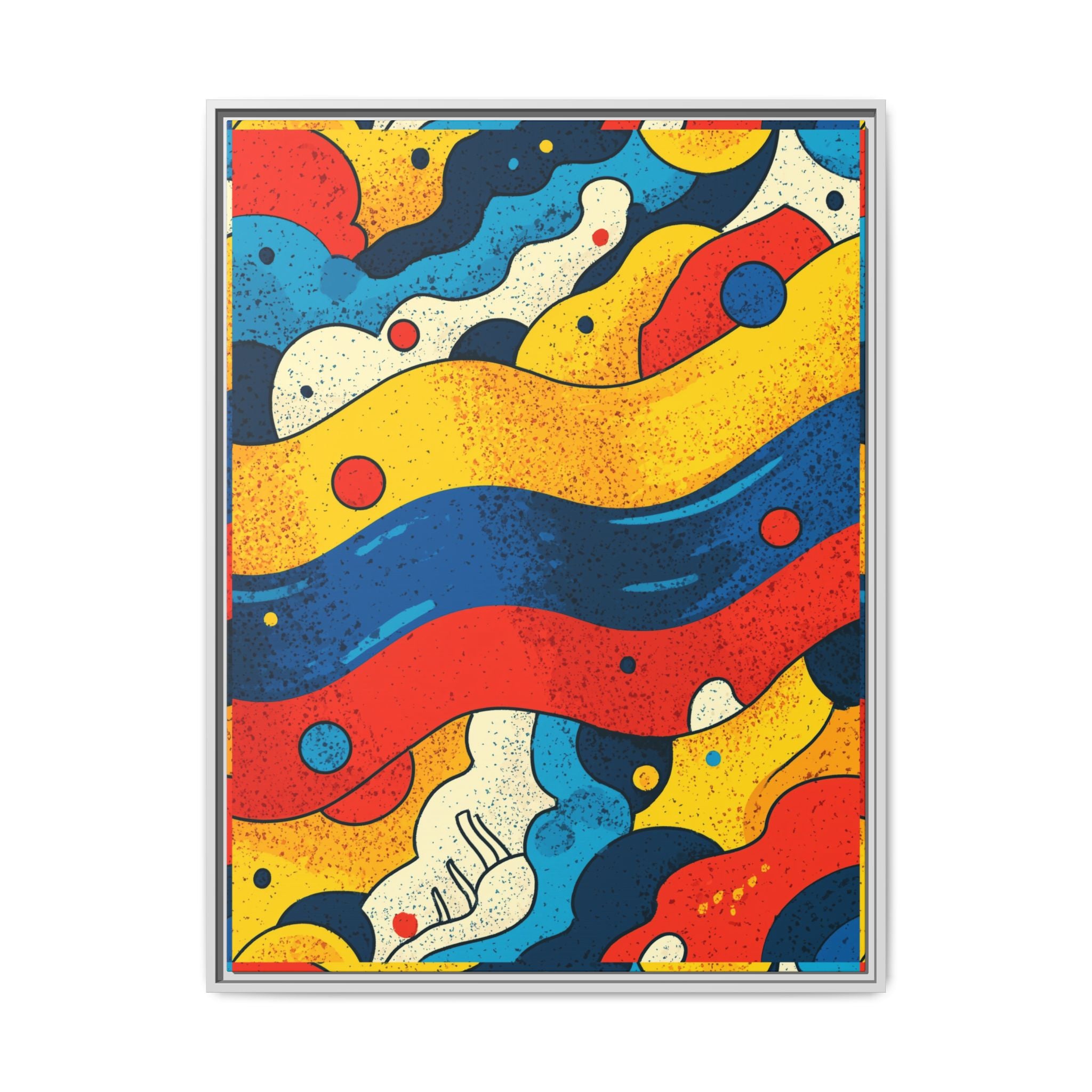 Wave Rhythms: Chromatic Abstraction, Vintage Screen Print Textures, Dynamic Color Composition   |   Custom Orders Accepted