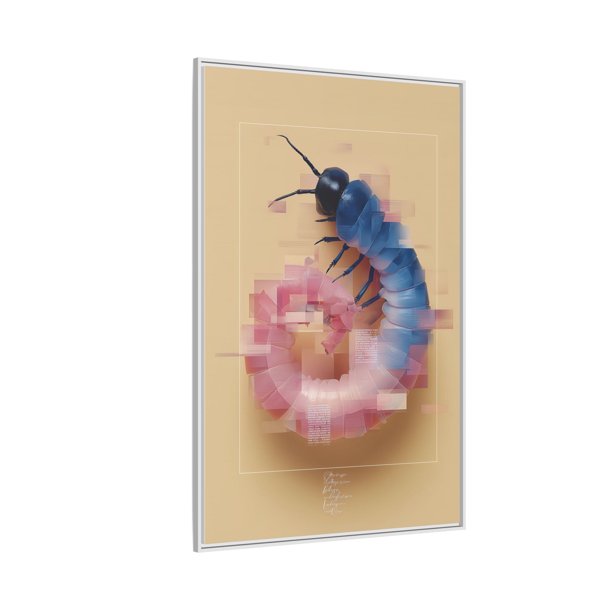 Glitched Symmetry: Digital Insect Mosaic, Pixelated Fragmentation   |    Custom Orders Available