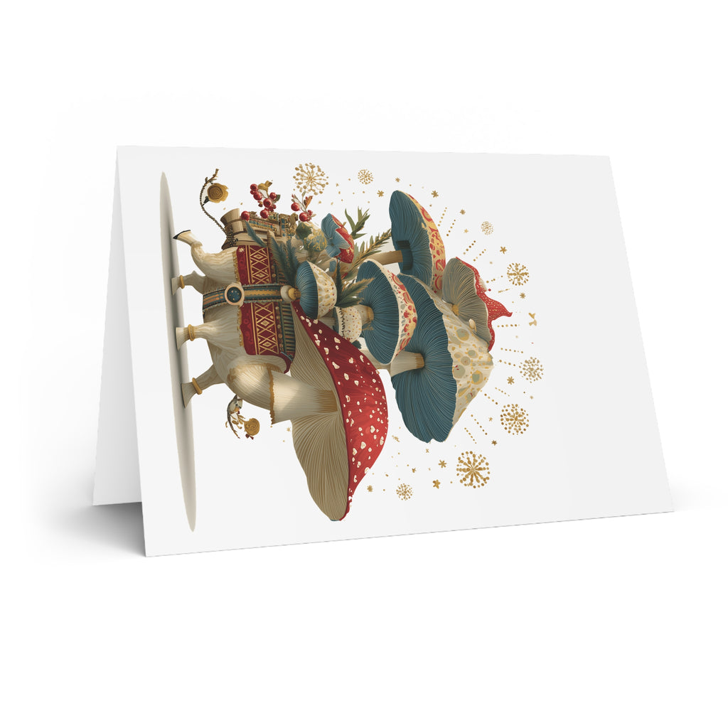 Mycological Wanderer: Surreal Mushroom Creature, Botanical Fantasy Art, Digital Illustration Landscape | Custom Orders Accepted