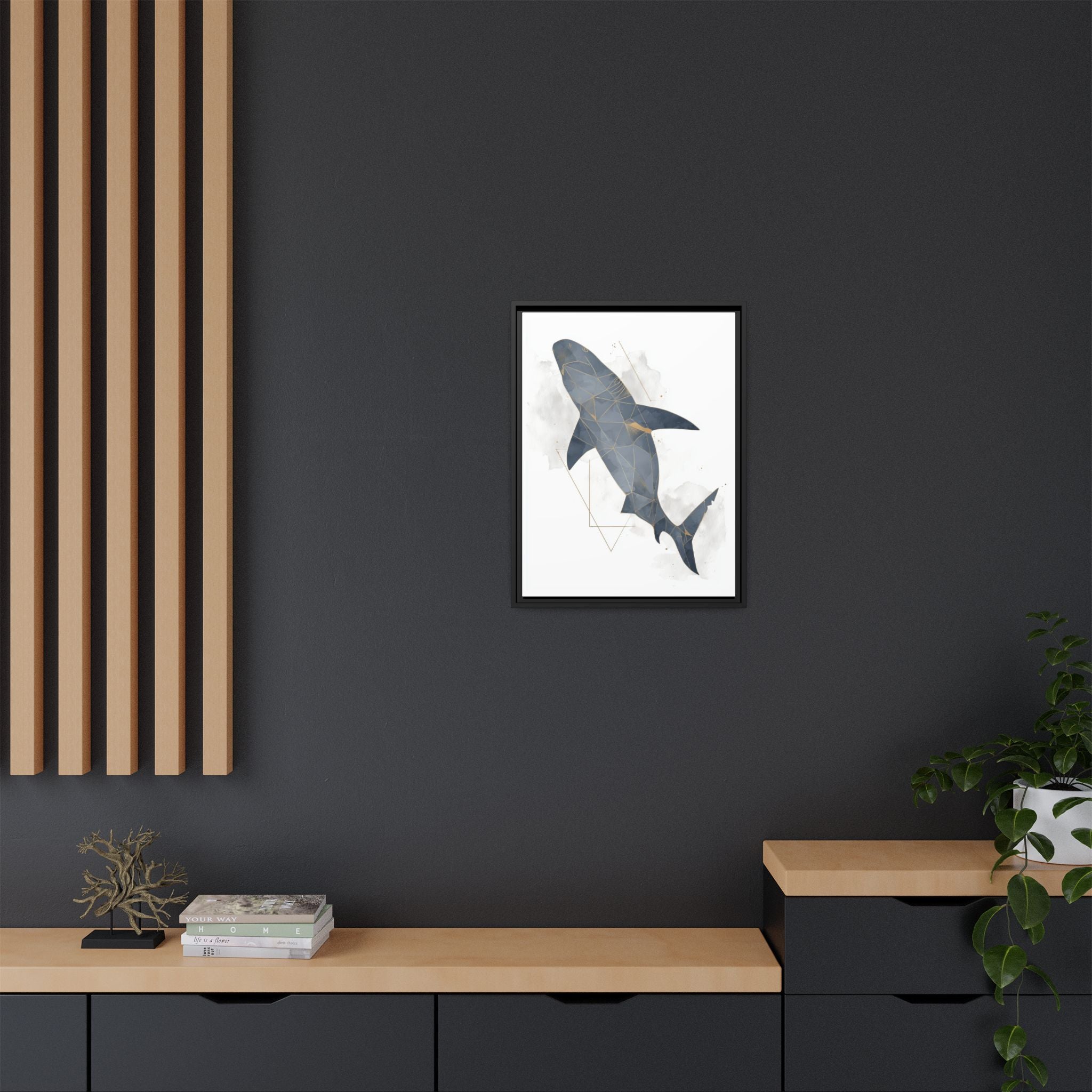 Aquatic Geometry: Shark Polygon Abstraction, Oceanic Digital Art   |  Personalized & Custom Orders Available