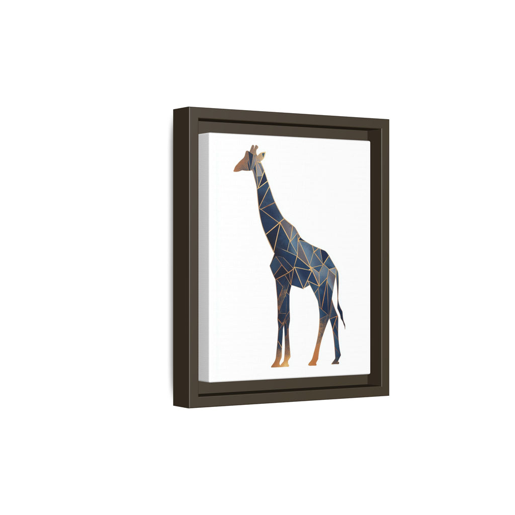 Geometric Giraffe Framed Print : Faceted Blue Mosaic, Modern Wildlife Art   |  Personalized & Custom Orders Available