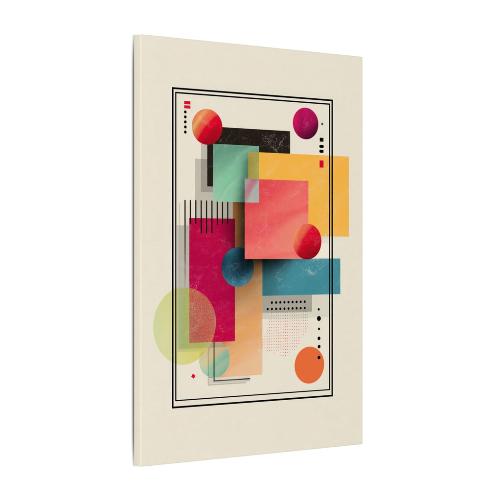 Geometric Dynamism: Bauhaus Abstraction, Translucent Shapes, Modernist Composition   |   Custom Orders Accepted