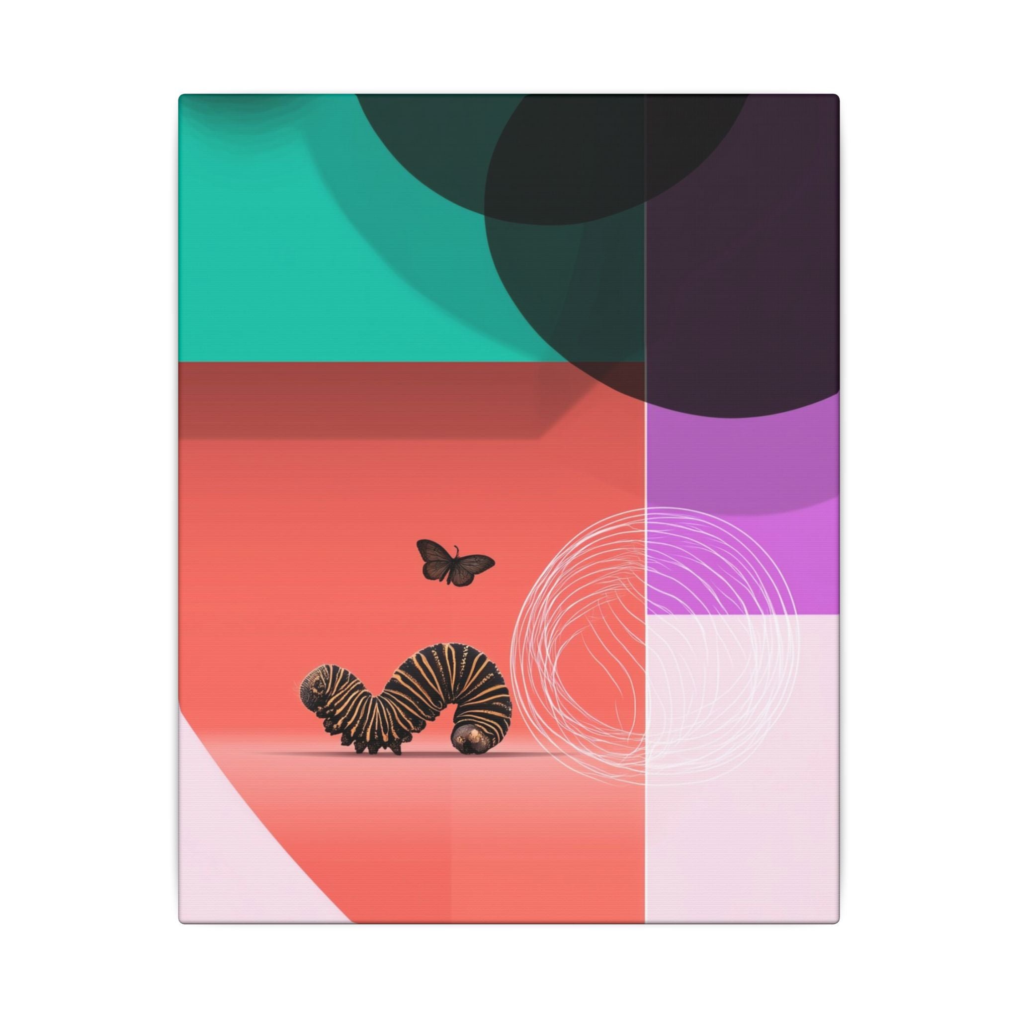 Metamorphosis in Geometry: Abstract Insect Design, Translucent Color Quadrants   |    Custom Orders Available