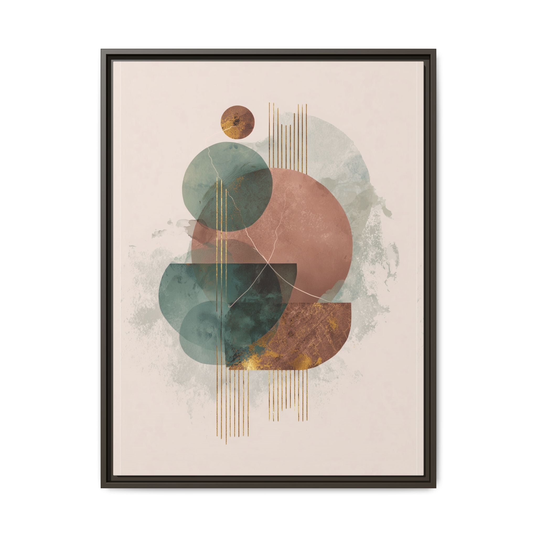 Translucent Geometries: Abstract Circles, Mid-Century Minimalism, Watercolor Layers   |   Custom Orders Accepted