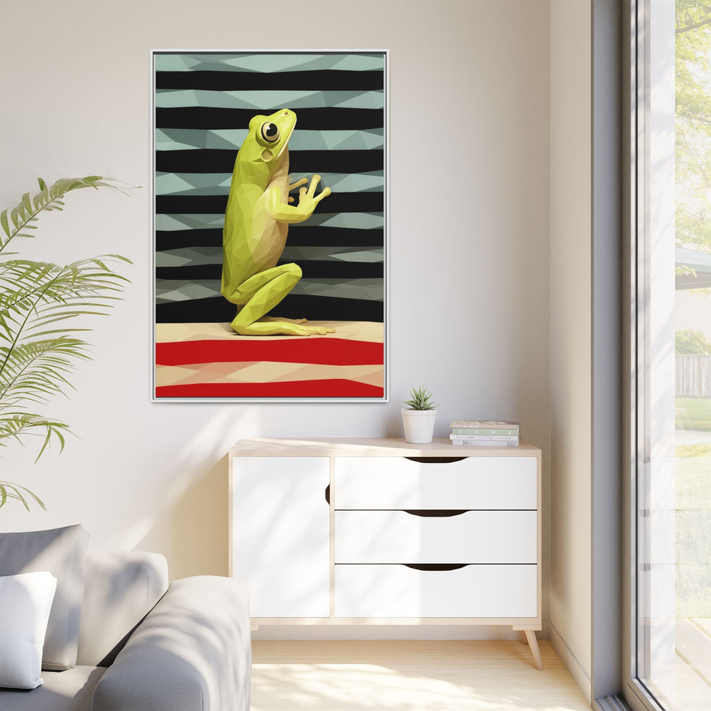 Geometric Frog Ascendant: Low-Poly Digital Amphibian, Architectural Nature Art   |    Custom Orders Available