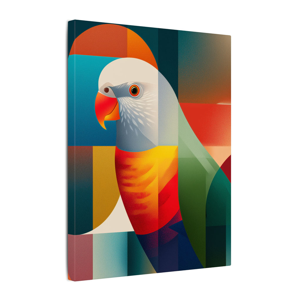 Prismatic Parrot: Cubist Geometry, Fragmented Nature   |    Custom Orders Available
