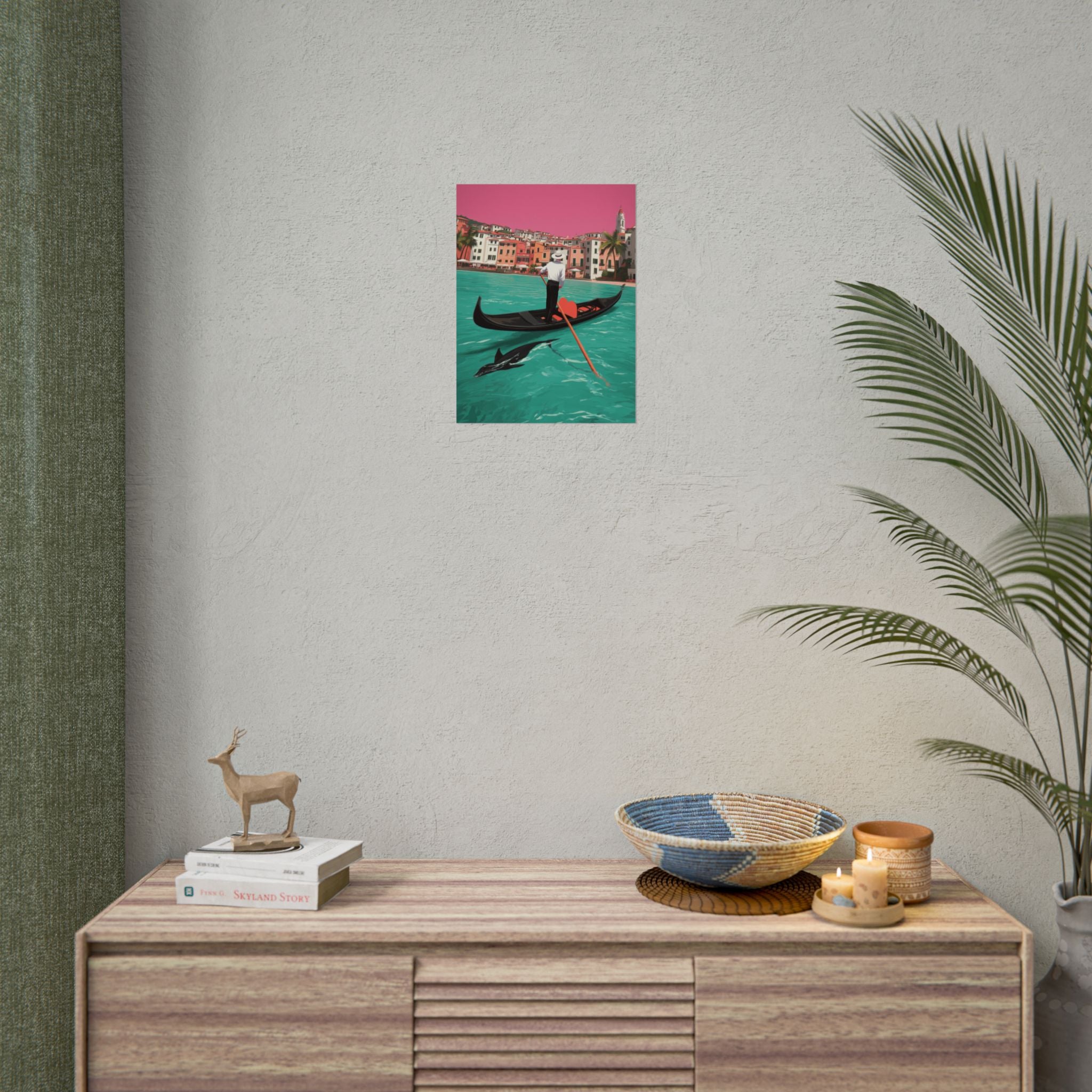 Venice Travel Poster: Mediterranean Dreamscape, Vintage Travel Poster Illustration   |    Custom Orders Available