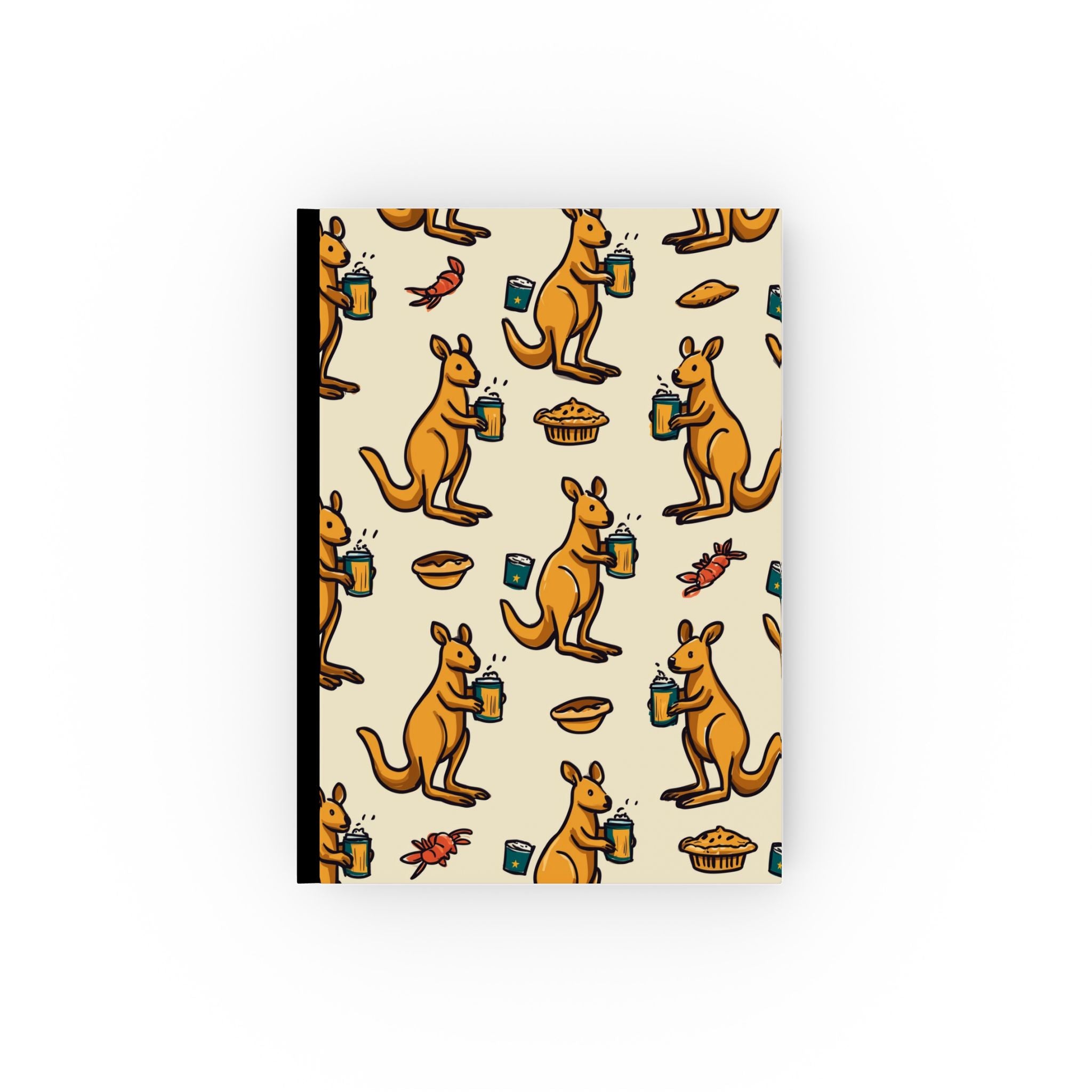 Hoppy Hour Down Under: Kangaroo Cartoon Pattern, Quirky Australian Design, Whimsical Graphic Art | Custom Orders Accepted