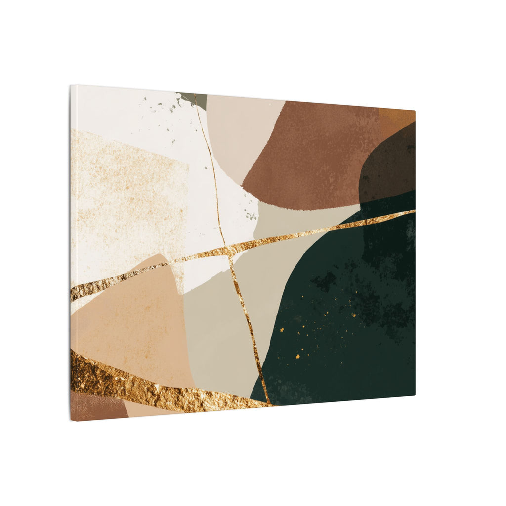 Canvas Print, Abstract Earthy Gold Wall Art, Modern Designer Home Decor, Stretched Matte Canvas; Thick, Multi-Size, Office Decor