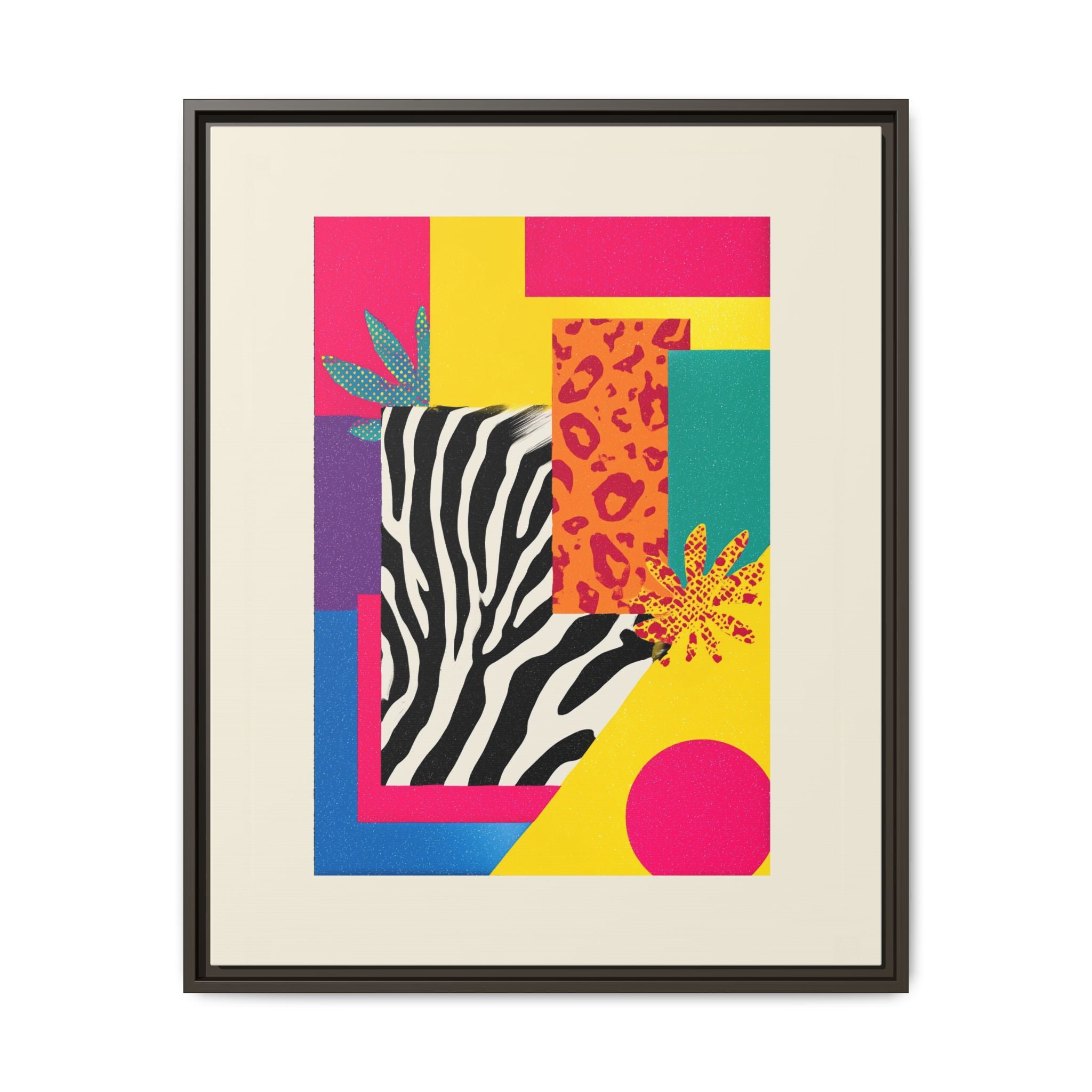 Zebra Stripes & Leopard Spots: 80s Pop Art Design, Memphis Style Graphic, Geometric Color Block Pattern   |   Custom Orders Accepted