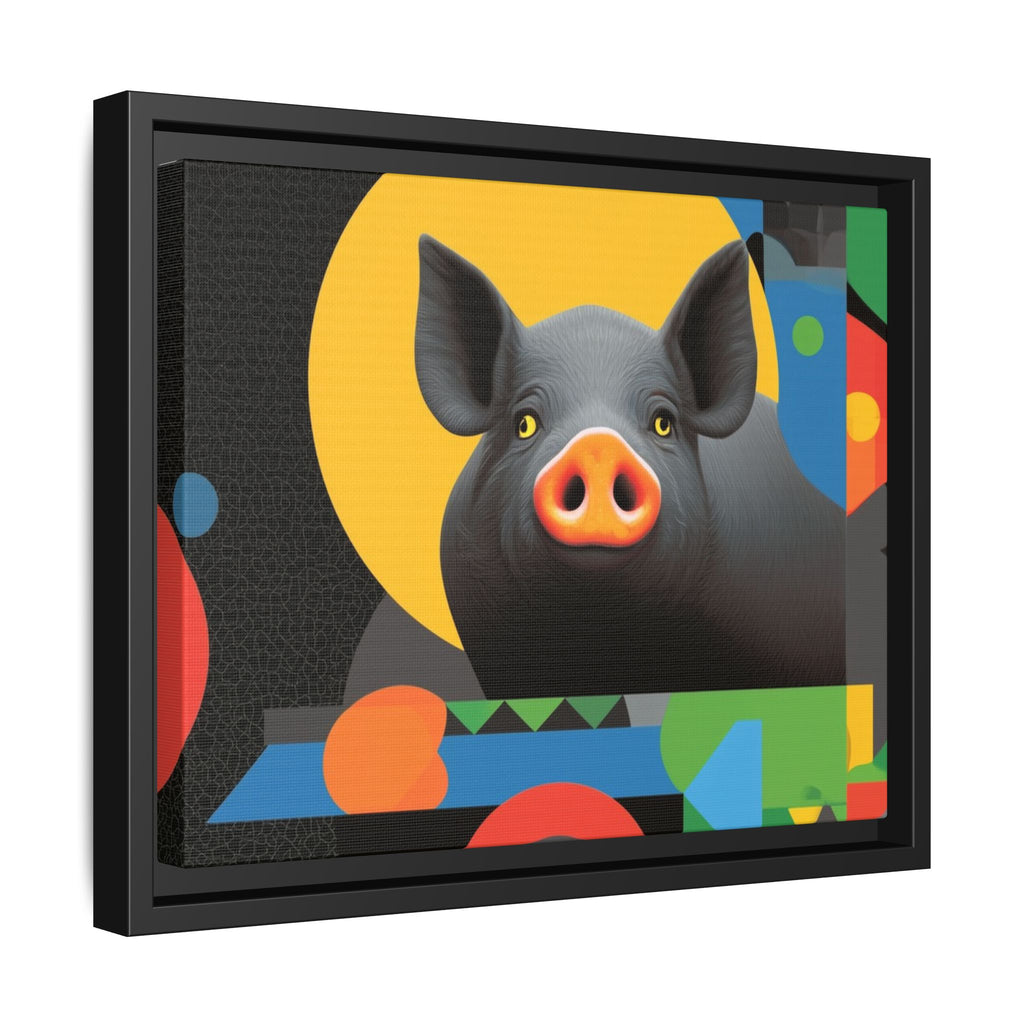 Geometric Pig Poster: Abstract Graphic Design, Colorful Modernist Composition   |    Custom Orders Available