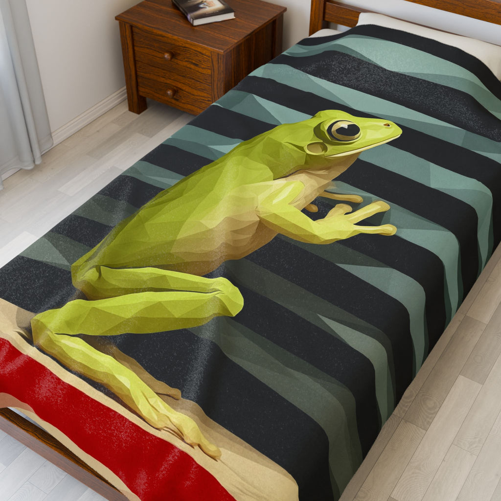 Amphibian Geometry: Low-Poly Frog Portrait, Triangular Wildlife Art   |    Custom Orders Available